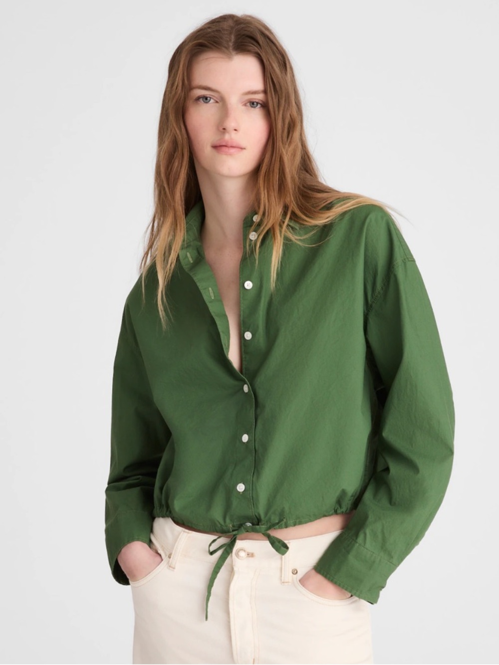 Madewell Drawstring Button-Up Shirt